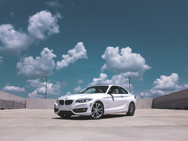 white bmw